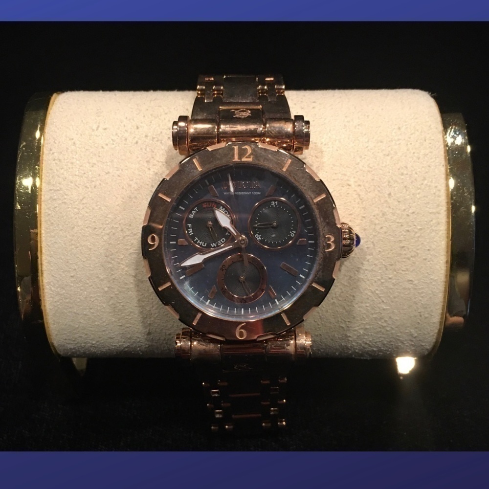 Invicta SUBAQUA BRACELET WATCH 24429 ROSE GOLD/BLUE MOP, NWOB